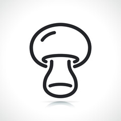 organic mushroom thin line icon