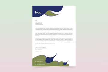 Simple Minimalist And Creative Professional business letterhead design. Corporate Letterhead Templates For Your Business company. The Letterhead Element Of Stationery Design. Vector Illustration