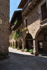 village of girona santa pau, catalonia