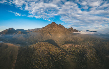 Aerial view of Mount Barney, Queensland Australia