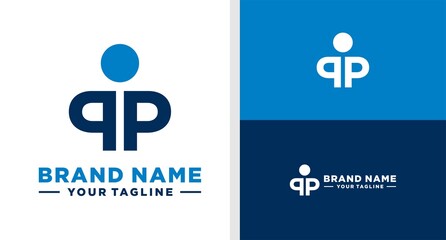 LETTER P LOGO PEOPLE HIRE COMPANY SIMPLE