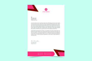 Creative Abstract Letterhead Design. Business Style Letter Head Templates For Your Business. The Letterhead Element Of Stationery Design. Vector Illustration