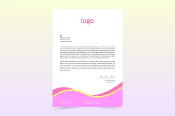 A4 Letterhead template design minimalist simple, Creative Colorful and Modern abstract letter head business templates for your company project. Vector Illustration