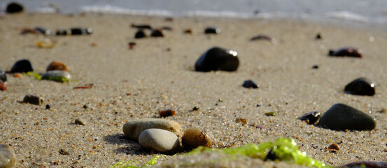 kamienie na plaży. beach, sand, stones