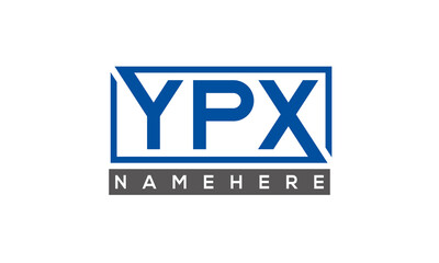 YPX Letters Logo With Rectangle Logo Vector