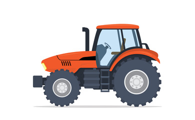 tractor isolated object for farm with modern flat style