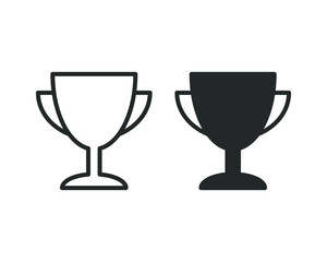 Trophy vector icon. Award symbol. Cup sign.