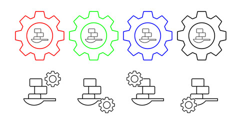 Internet, monitor, addictions vector icon in gear set illustration for ui and ux, website or mobile application