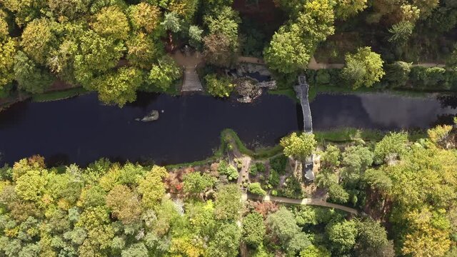 Rakotzbr&uuml;cke Teufelsbr&uuml;cke Kromlau, Sachsen, Germany.	