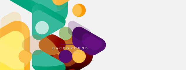 Abstract round geometric shapes and circles background. Trendy techno business template for wallpaper, banner, background or landing