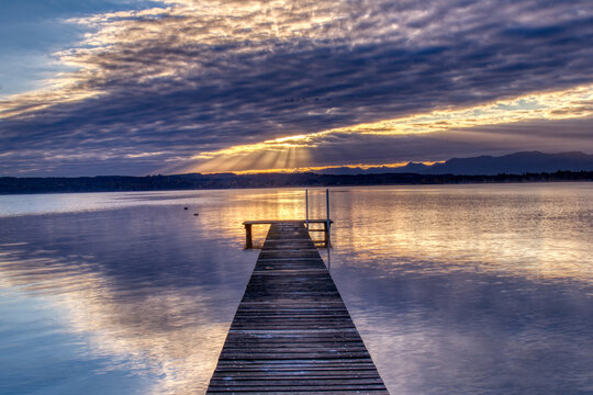 Sonnenaufgang Seeseiten Starnberger See