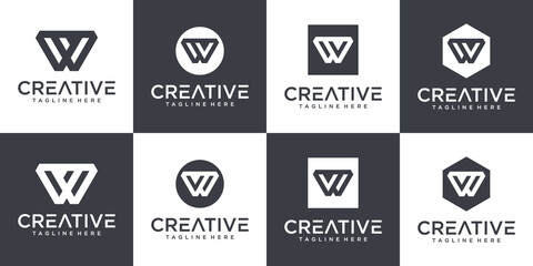w logo design