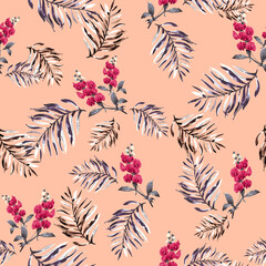 Fototapeta premium Seamless flowers pattern, floral print.