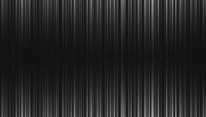 Black and white illustration. Background of shaded vertical lines.