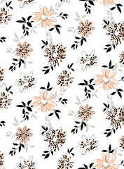 Seamless flowers pattern, floral print.