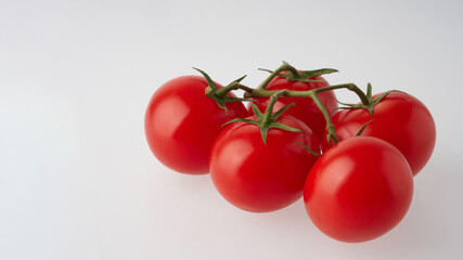 Tomato isolated food ripe red group ingredient. Ripe tomatoes top view.