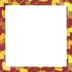 高級感のあるイチョウ柄フレーム　正方形