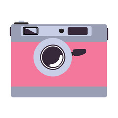 Pink Photo Camera as Colorful Kids Toy Vector Illustration