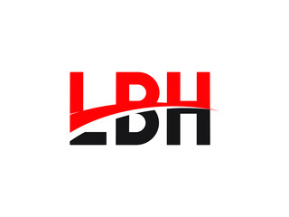 LBH Letter Initial Logo Design Vector Illustration