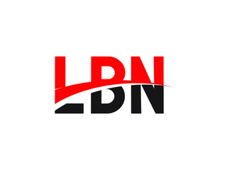 LBN Letter Initial Logo Design Vector Illustration