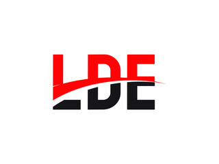 LDE Letter Initial Logo Design Vector Illustration
