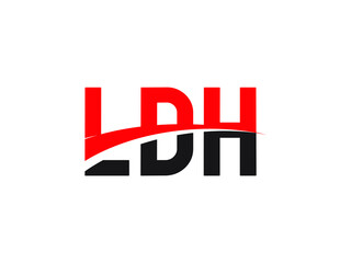 LDH Letter Initial Logo Design Vector Illustration