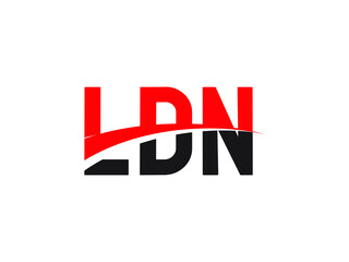 LDN Letter Initial Logo Design Vector Illustration
