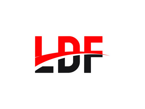 Letter ldf monogram logo design Royalty Free Vector Image