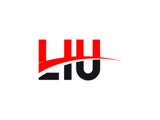 LIU Letter Initial Logo Design Vector Illustration