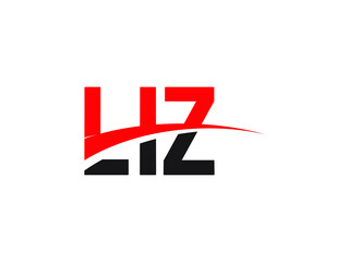 LIZ Letter Initial Logo Design Vector Illustration