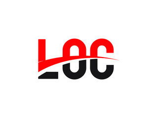 LOC Letter Initial Logo Design Vector Illustration