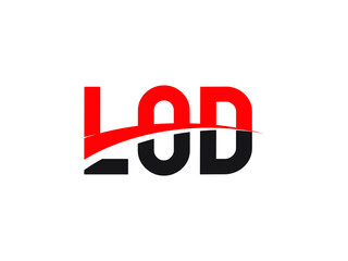 LOD Letter Initial Logo Design Vector Illustration