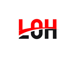LOH Letter Initial Logo Design Vector Illustration