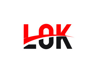 LOK Letter Initial Logo Design Vector Illustration
