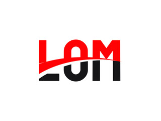 LOM Letter Initial Logo Design Vector Illustration