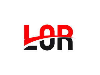 LOR Letter Initial Logo Design Vector Illustration