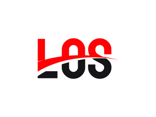 LOS Letter Initial Logo Design Vector Illustration