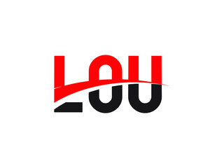 LOU Letter Initial Logo Design Vector Illustration