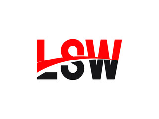 LSW Letter Initial Logo Design Vector Illustration