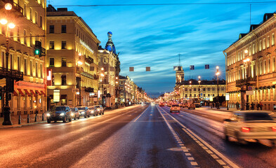 Fototapeta na wymiar St Petersburg city center, Russia
