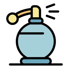 Stylist perfume icon. Outline stylist perfume vector icon color flat isolated