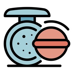 Stylist creme icon. Outline stylist creme vector icon color flat isolated