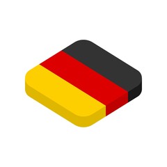 Germany. National flag. Vector isometric flat 3D icon