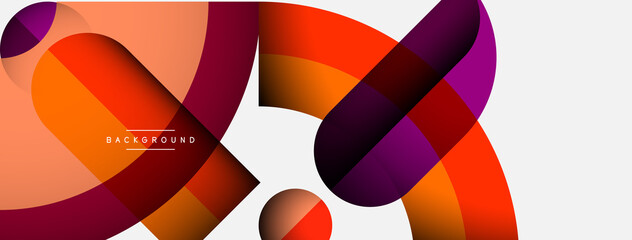 Fototapeta premium Trendy shapes, color minimal design composition, lines and shadows for wallpaper banner background or landing page