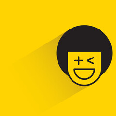 boy head emoticon vector illustration