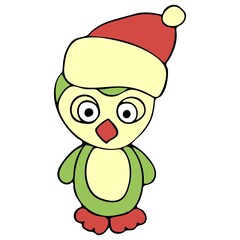 Christmas Penguin Clipart. Merry Christmas. New Year Holiday.