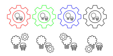 Celery, allergic vector icon in gear set illustration for ui and ux, website or mobile application