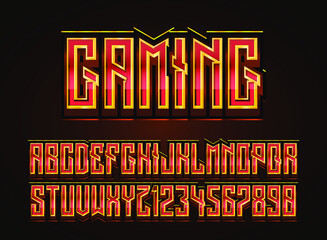 fantasy gold gaming esport logo title editable text effect