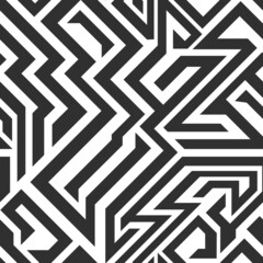 White maze seamless pattern.
