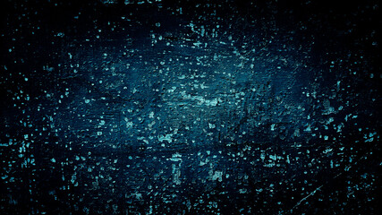 dark blue grunge background of old wall